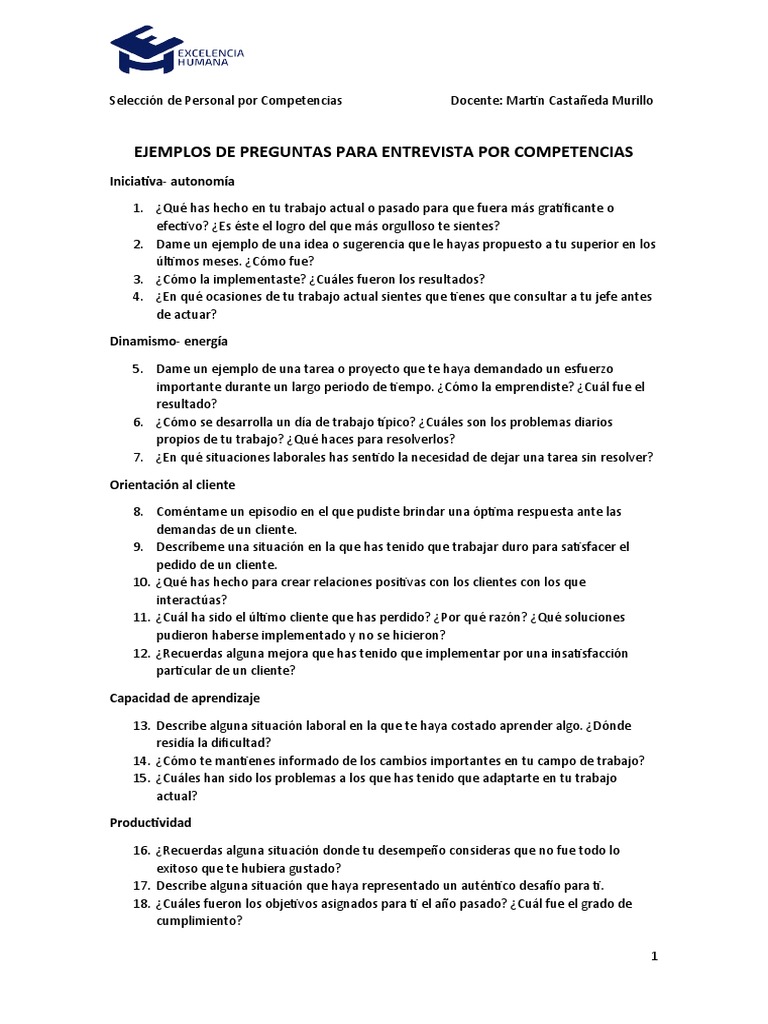entrevista por competencias