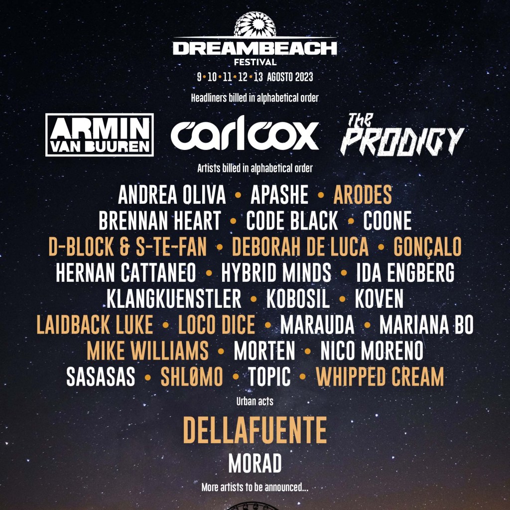 Dreambeach 2019: música electrónica junto al Mediterráneo